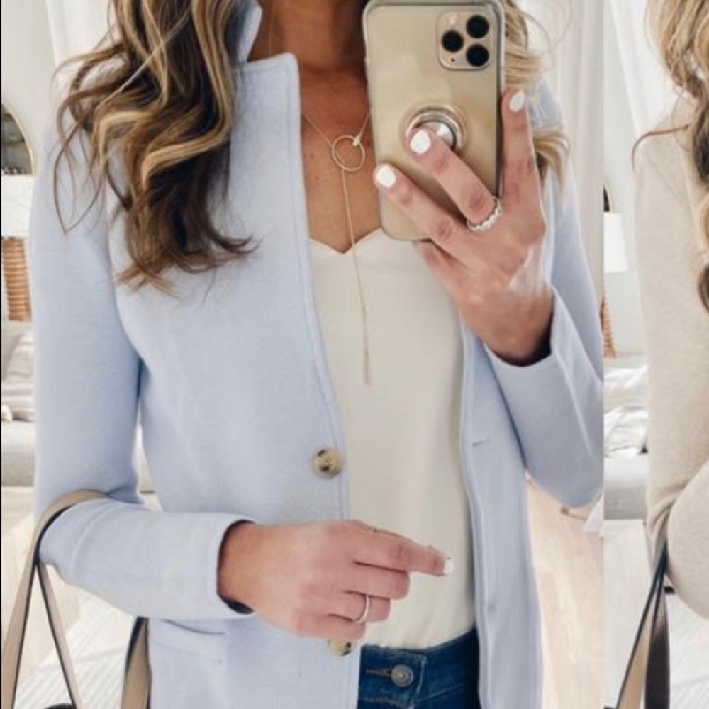 J.Crew Light Blue Sweater-Blazer NWT